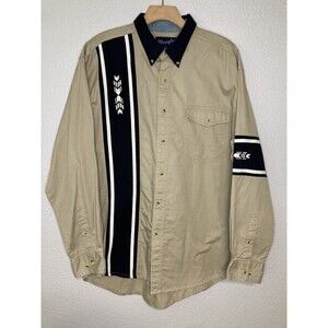 Vintage Wrangler Aztec Brushpopper Long Sleeve Western Button Down Shirt Mens L